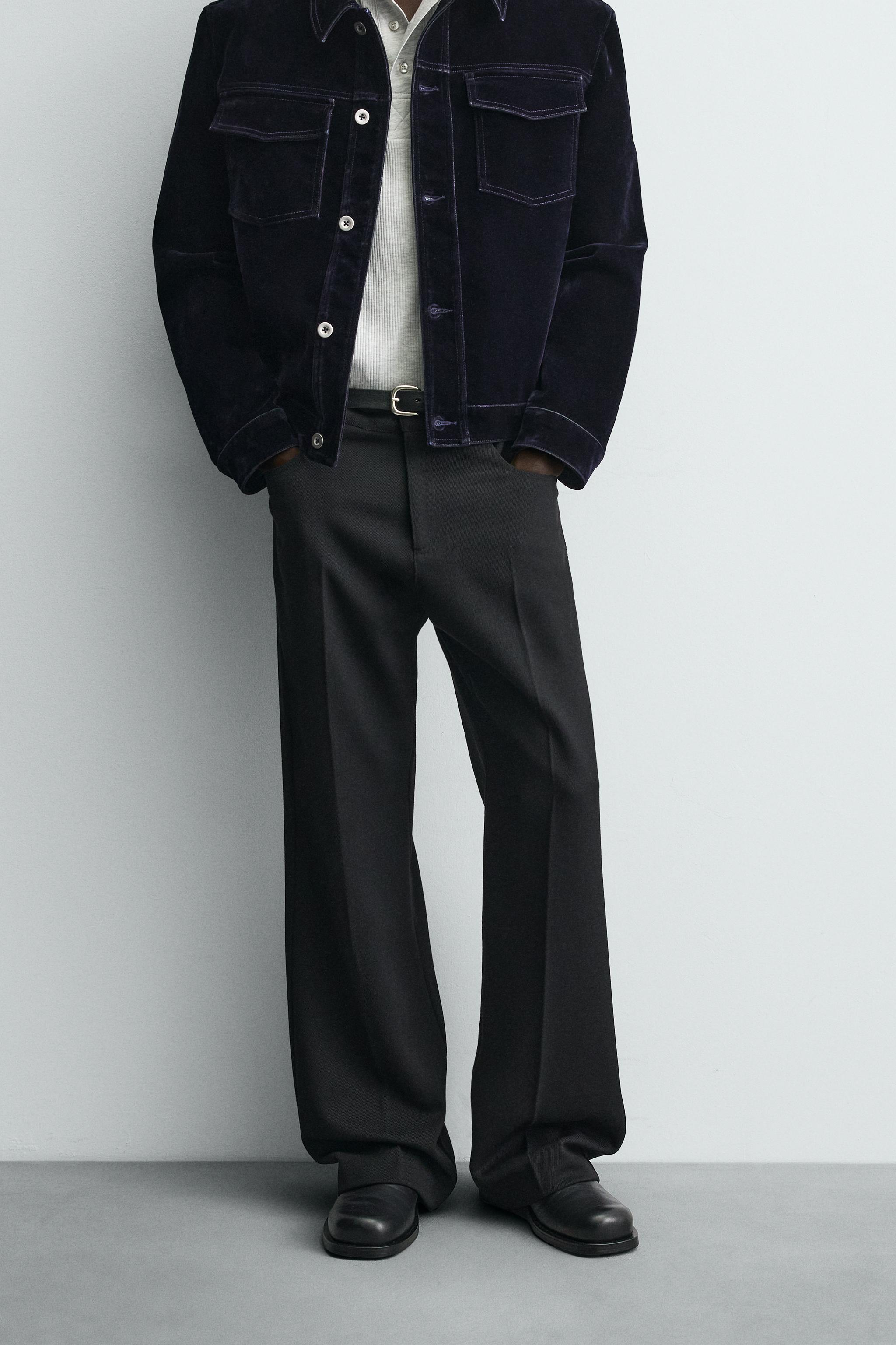 FLARE FIT TWILL PANTS